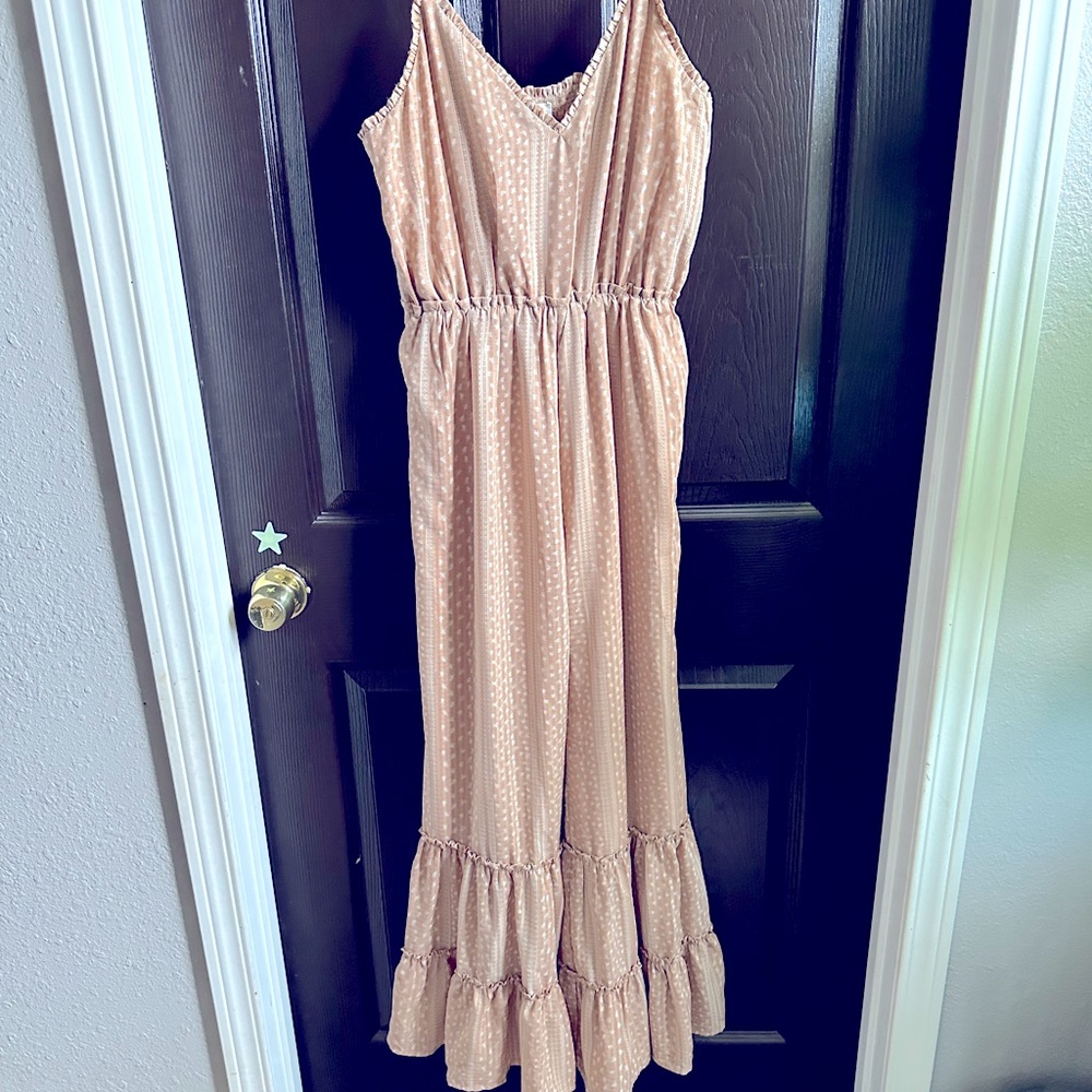 Cute!!! ruffle flare jumpsuit
